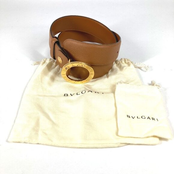 Bvlgari Belt Bvlgari Logo Leather Brown main image 2